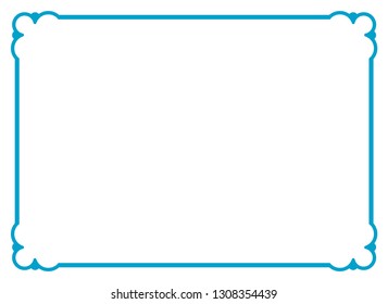 Frame Border Line Page Vector Vintage Stock Vector (Royalty Free ...