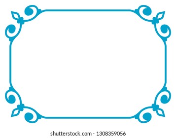 Frame Border Line Page Vector Vintage Stock Vector (Royalty Free ...