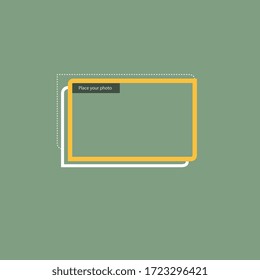 Frame border line page vector vintage simple for picture vector