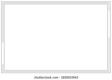 Frame border. Line page. Vector vintage simple 