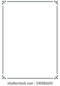 Frame border line page vector simple