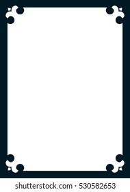 Frame border line page vector simple cover