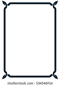 Frame border line page vector vintage simple