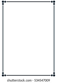 Frame border line page vector vintage simple