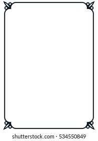 Frame border line page vector vintage simple