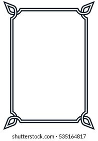 Frame border line page vector vintage simple
