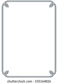 Frame border line page vector vintage simple