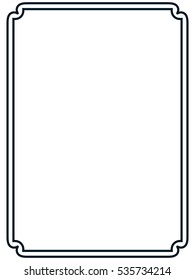 Frame border line page vector simple