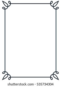 Frame border line page vector simple