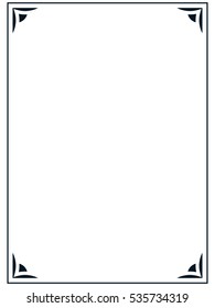 Frame Border Line Page Vector Simple