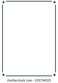 Frame border line page vector simple