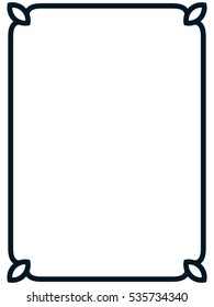 Frame border line page vector simple