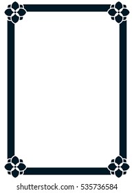 Frame border line page vector vintage simple