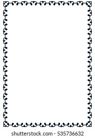 Frame border line page vector vintage simple
