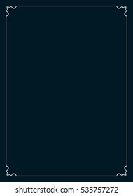 Frame border line page vector simple cover