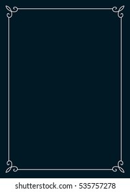 Frame border line page vector simple cover