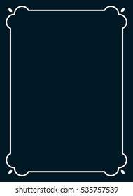 Frame border line page vector simple cover