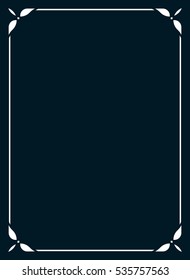 Frame border line page vector simple cover