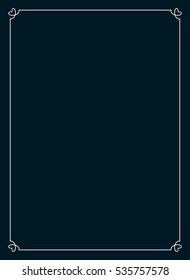 Frame border line page vector simple cover