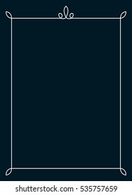 Frame border line page vector simple cover