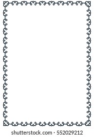 Frame border line page vector vintage simple
