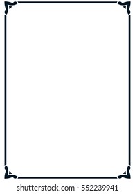Frame border line page vector vintage simple
