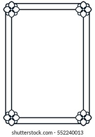 Frame border line page vector vintage simple