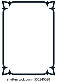 Frame border line page vector vintage simple