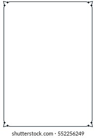 Frame border line page vector vintage simple