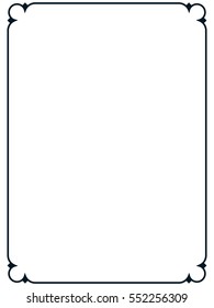 Frame border line page vector vintage simple