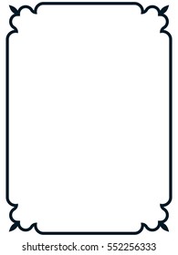 Frame border line page vector vintage simple