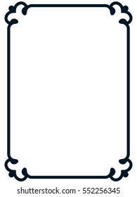 Frame border line page vector vintage simple