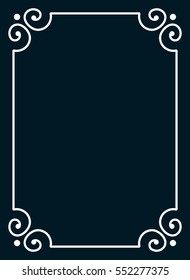 Frame border line page vector book cover