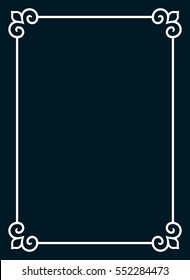 Frame border line page vector book cover