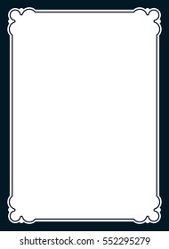 Frame border line page vector simple cover
