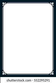 Frame border line page vector simple cover