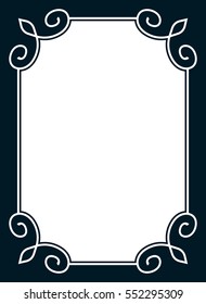 Frame border line page vector simple cover