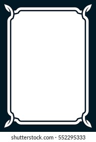 Frame border line page vector simple cover