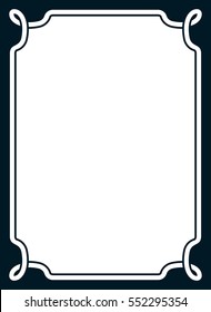 Frame border line page vector simple cover