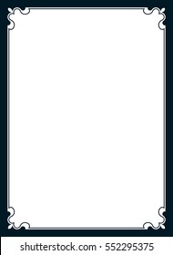 Frame border line page vector simple cover
