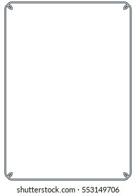 Frame border line page vector vintage simple