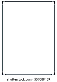 Frame border line page vector vintage simple