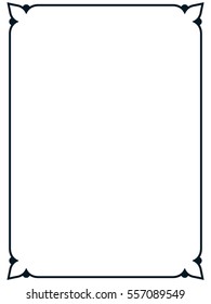 Frame border line page vector vintage simple