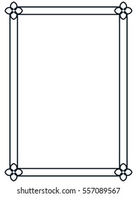 Frame border line page vector vintage simple