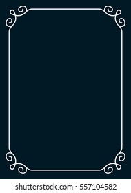 Frame border line page vector book cover