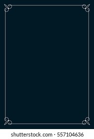Frame border line page vector book cover