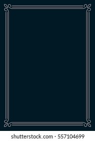 Frame border line page vector book cover