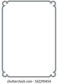 Frame border line page vector vintage simple