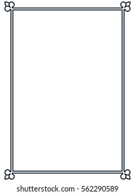 Frame border line page vector vintage simple
