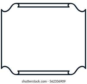 Frame border line page vector vintage simple horizontal